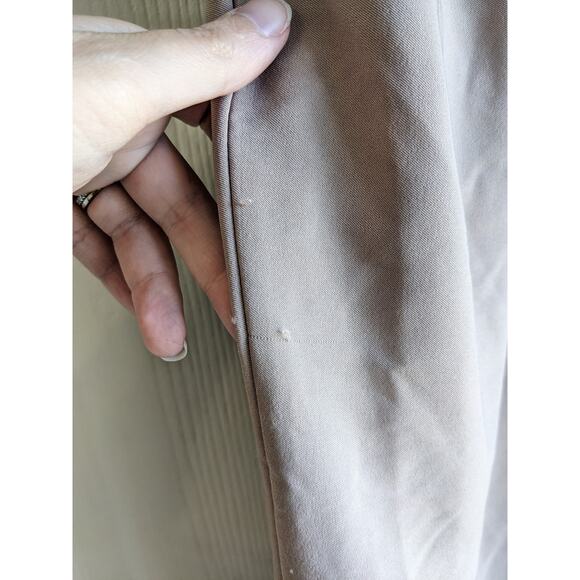 Liumilac Women Tan High Waist With Pockets Bow-knot Cropped Dress Pants Size L - Picture 9 of 9